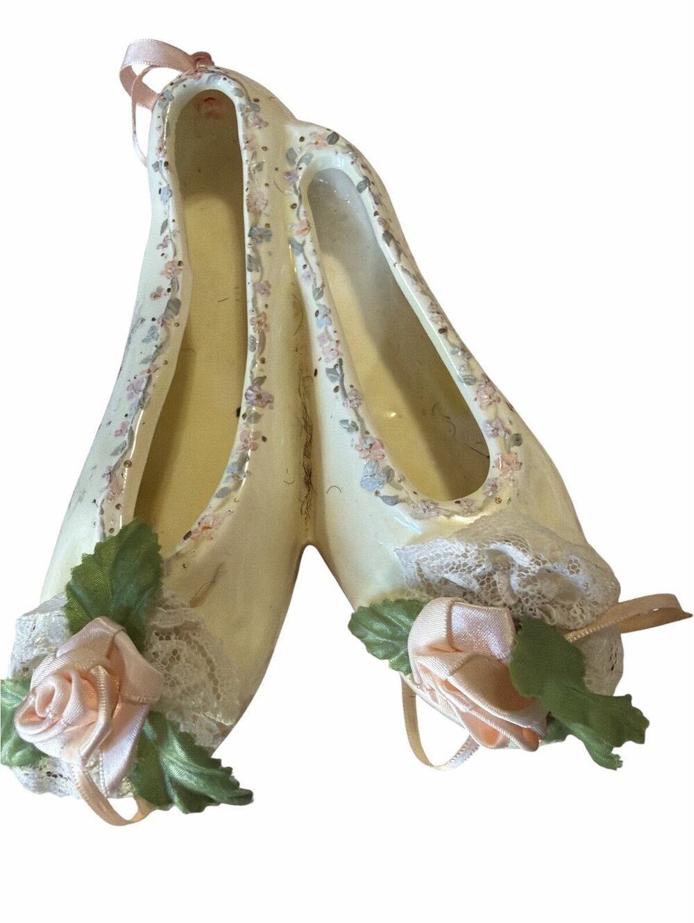 Vintage C. 50's Decorative Ceramic Ballet Slippers Wall Mounted